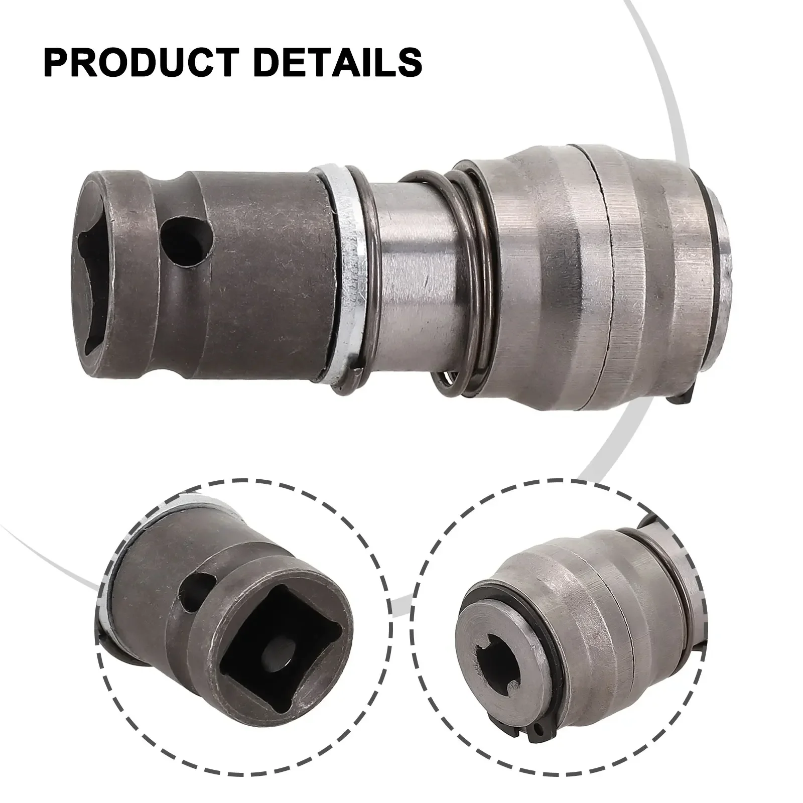 1pc adaptador de conversão de martelo elétrico haste quadrada redonda martelo elétrico para chave conversor extensão broca barra ferramenta elétrica