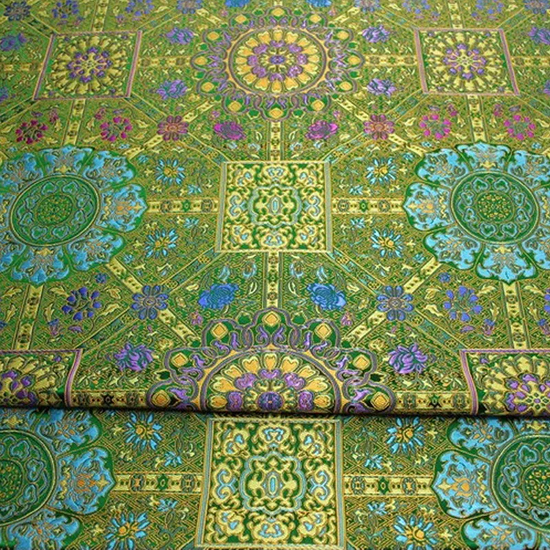 Tecido Jacquard Brocado Damasco, Cheongsam Estilo Chinês, Robe Mongol, Robe Tibetano, Trajes Budistas, DIY, 100x70cm