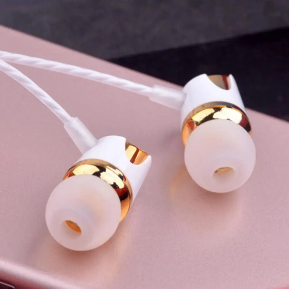 Universal Earphone Noise-canceling 1.2m Stereo Wired In-ear Earbud with Mic for Mobile Phone