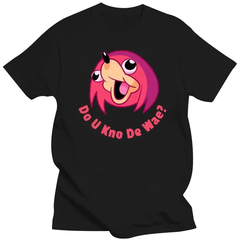 Kawaii Internet meme T shirt men funny do you kno de wae men T-shirt Ugandan Knuckles do you know the way viral meme Tee shirt