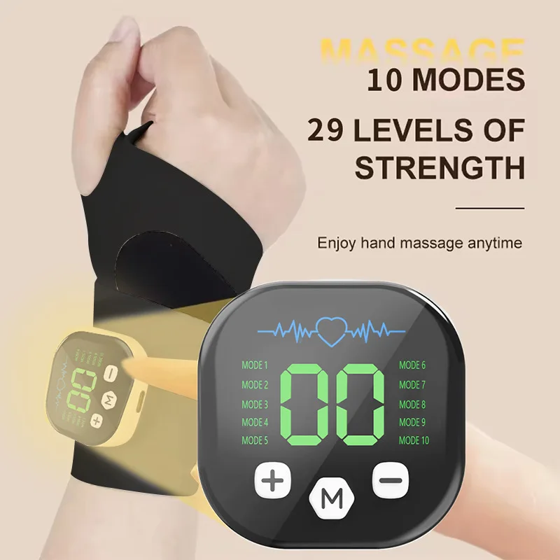 

Electric Cordless Wrist Massager USB Rechargeable Vibration Relieves Tenosynovitis for Carpal Tunnel Fatigue Relief