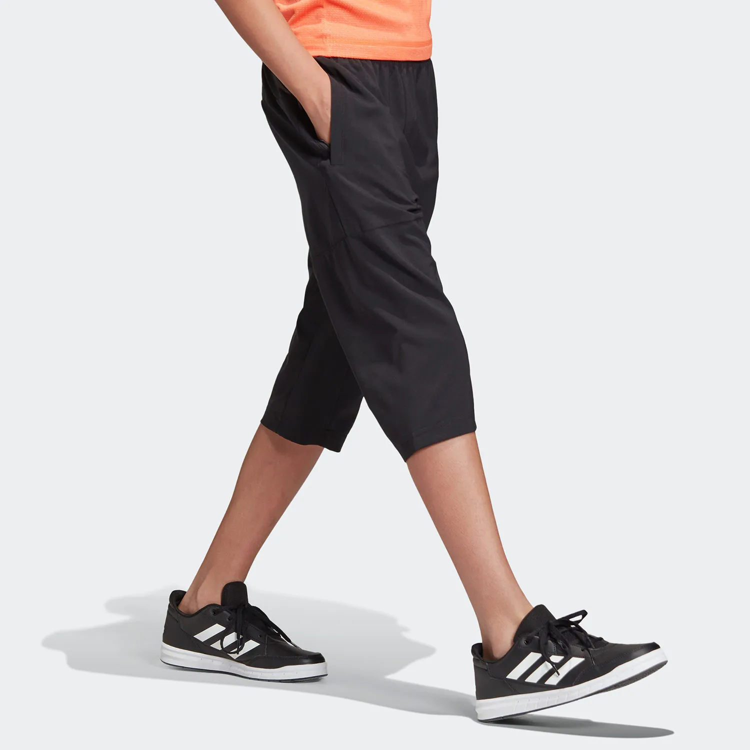 Pantaloni capri comodi e resistenti per bambini Adidas Ufficiale YB TR W 3/4 P DV1387