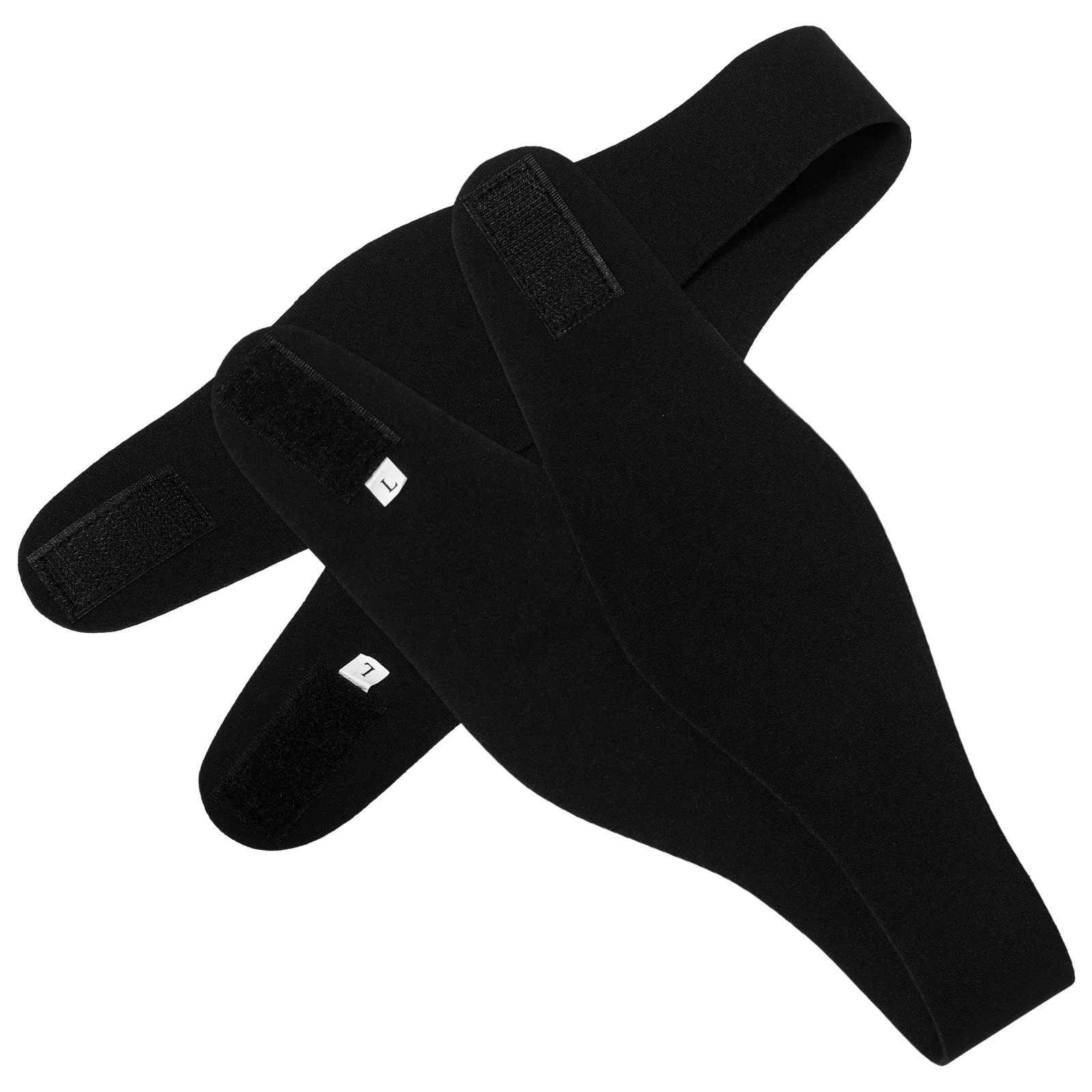 

2Pcs Ear Protection Headbands for Swimming Bathing Black L Size Adjustable Fit Cartoon Durable Material Adults Children