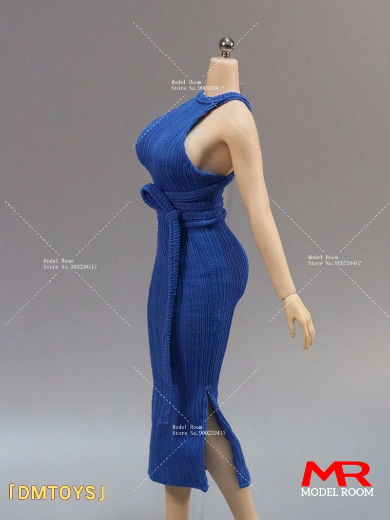 DMTOYS 1/6 Female Long Sheath Dress Backless Evening Dress Clothes Model Fit 12\'\' TBL S42 S53 Soldier Action Figure Body Dolls