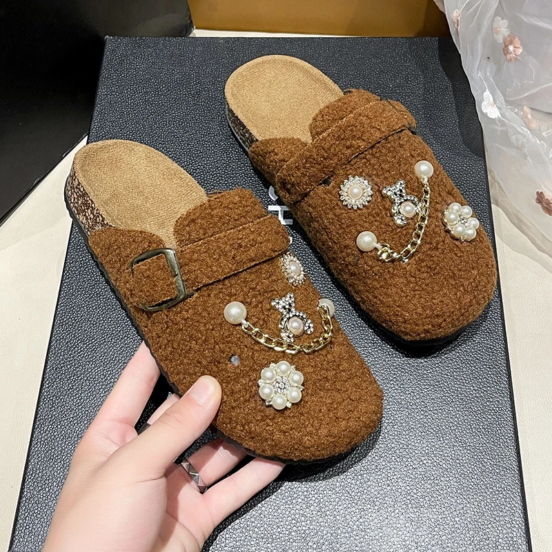 حذاء أبيض، حذاء ماري بوركون، 2025 حذاء مثقوب بنعل سميك عصري وعصري، نصف شبشب قديم #6