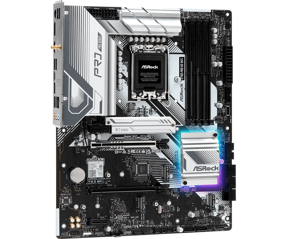 Asrock z790 pro rs wifi placa-mãe intel z790 lga 1700 ddr5 256gb