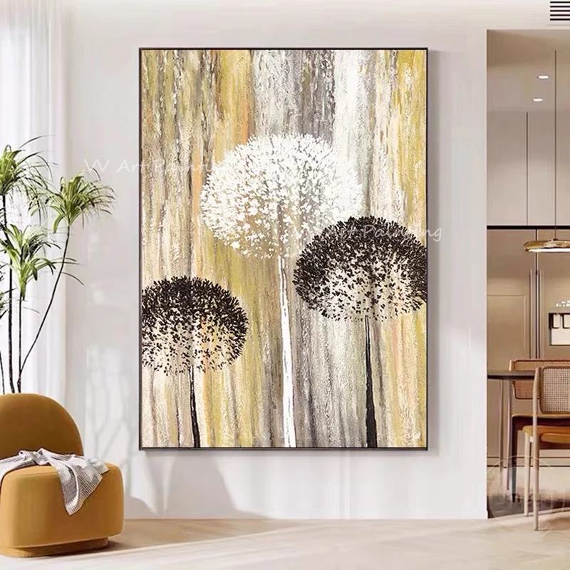 

Flower Plant Art Yellow Artist Hand-painted High Quality Oil Painting Modern home decoration Abstract gold Oil Painting