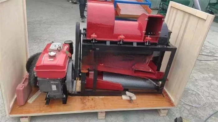 Fotografia 7: Máquina Debulhadora Profissional Multifuncional Pequena para Descascar Feijão, Milho e Trigo com Motor para Uso Agrícola