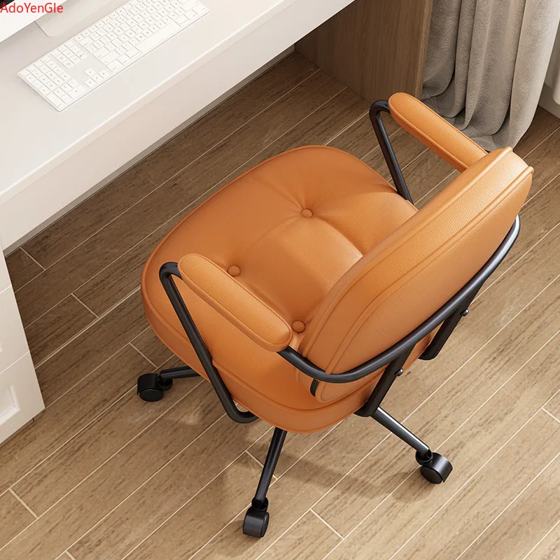 Silla giratoria de elevación para ordenador, asiento con respaldo Simple y cómodo para estudio, dormitorio y escritorio, para el hogar y la Oficina