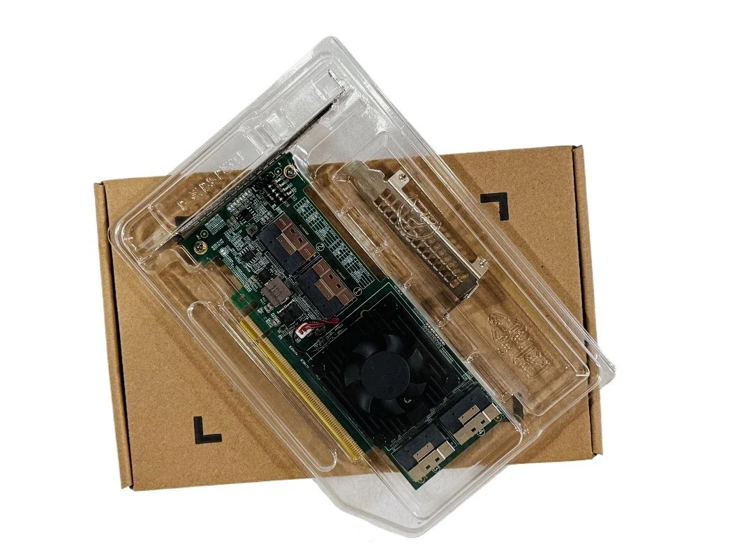 PLX expansion card PLX8749 with 4 SFF8654 x8 interfaces, supporting 8 NVMe hard drives