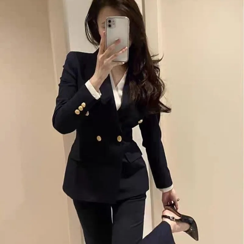 여성용 프리미엄 블레이저 재킷 면접, 비즈니스 미팅, 대학생, 프로페셔널 시크를 위한 스타일리시한 오피스 웨어