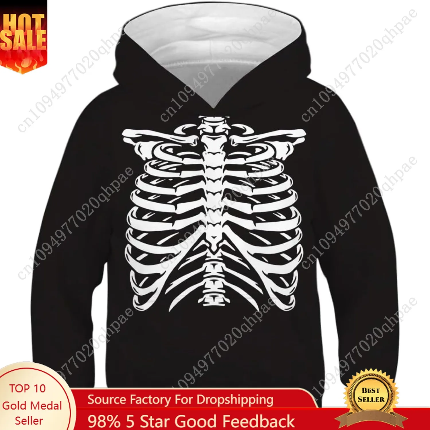 Bluza z kapturem Ainuno dla dzieci, chłopięca i dziewczęca, rozmiary 4-15 lat, zabawne bluzy z kapturem.