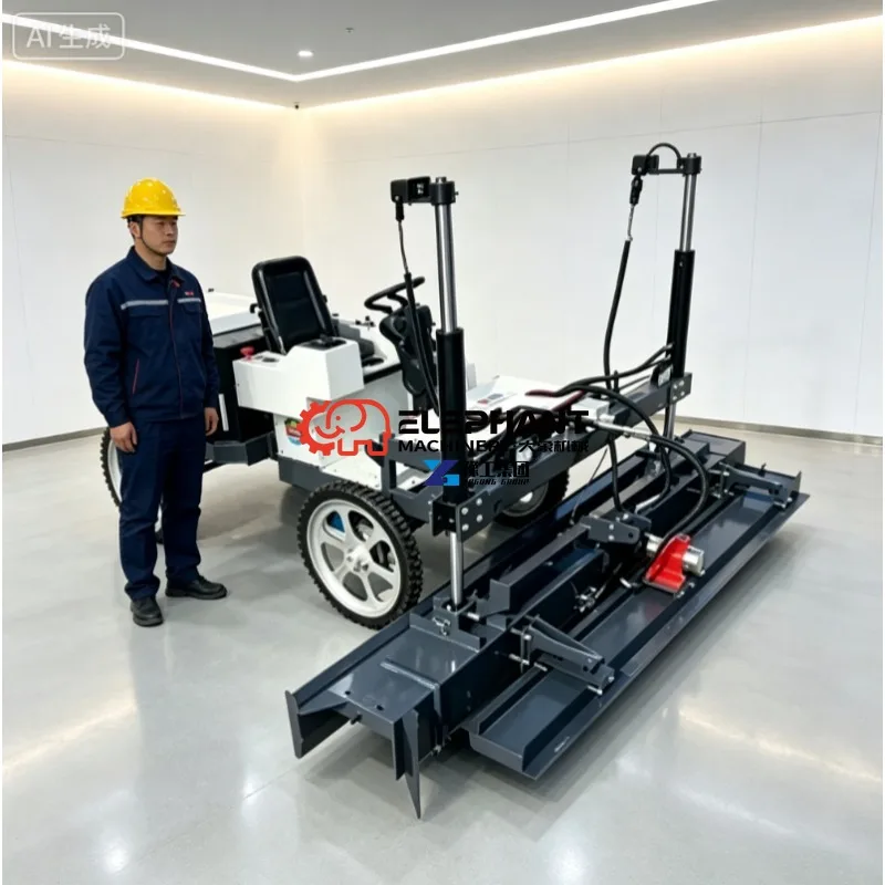 Intelligent Efficient Walk-behind Concrete Laser Screed Machine Floor Leveling Equipment Cement Screeding Construction Machinery