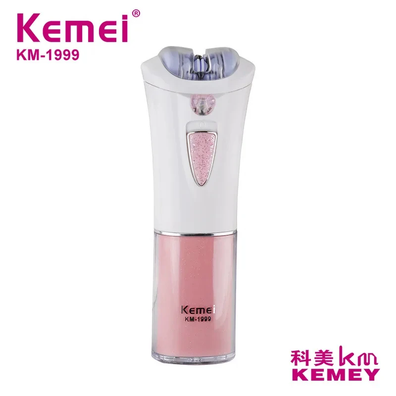 Kemei-depiladora eléctrica KM-1999 para mujer, depilación femenina con batería seca, para cuerpo Facial, axila, axila, piernas