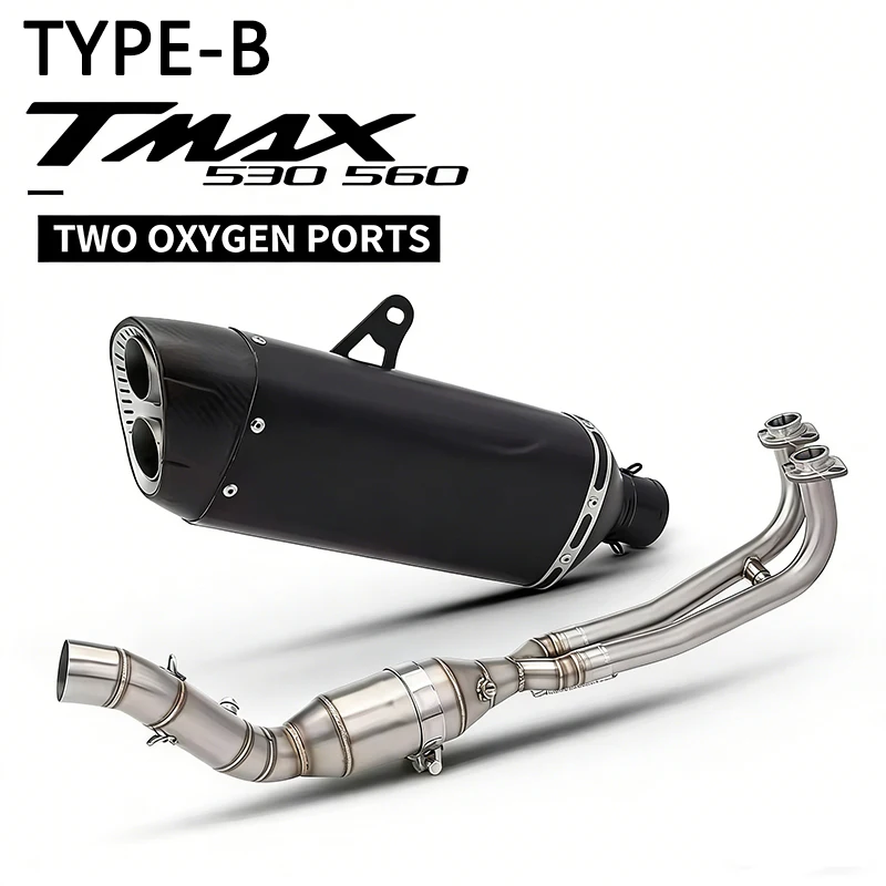 

Motorcycle Exhaust Escape Moto Full Systems Muffler Hot Sale Front Middle Link Pipe Pitbike For tmax530 T MAX 500 530 560