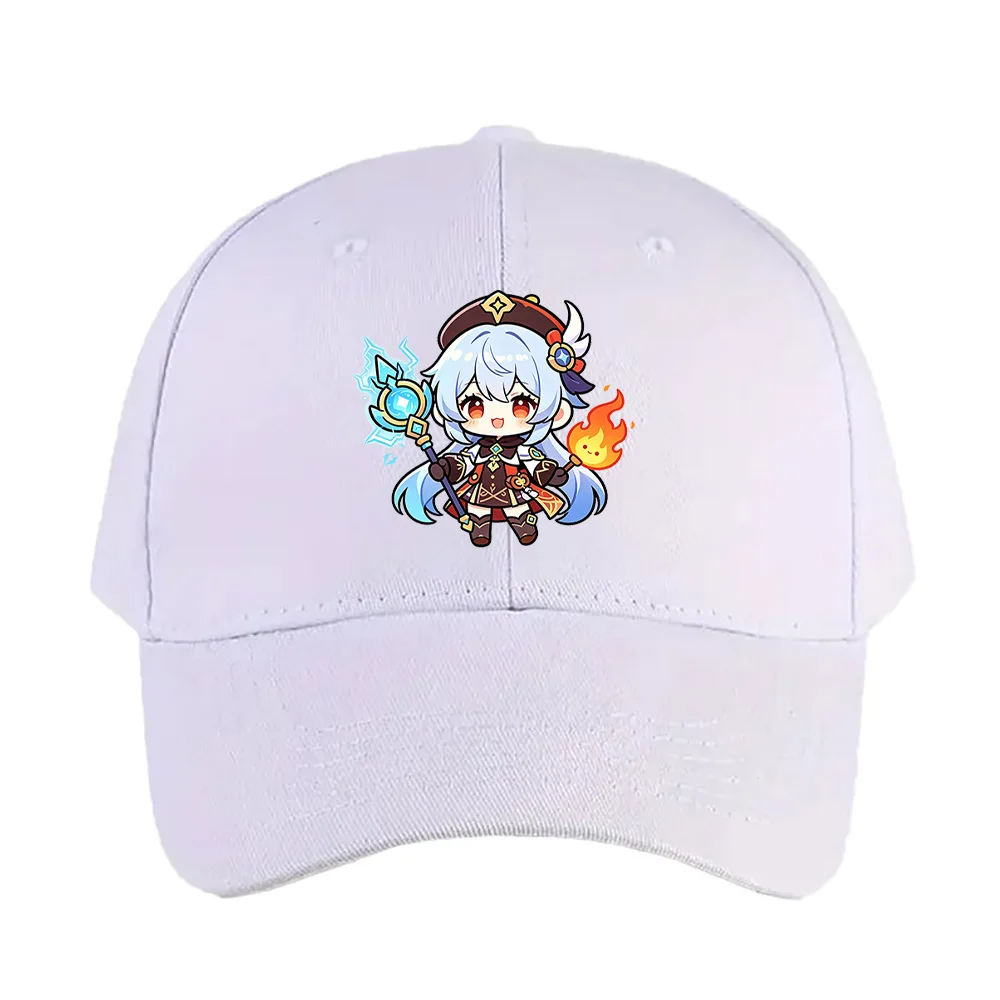Kawaii Chibi Shenhe Genshin Impact Adorable Chibi Art caps woman man summer adjustable with Curved Brim Baseball cap Adult