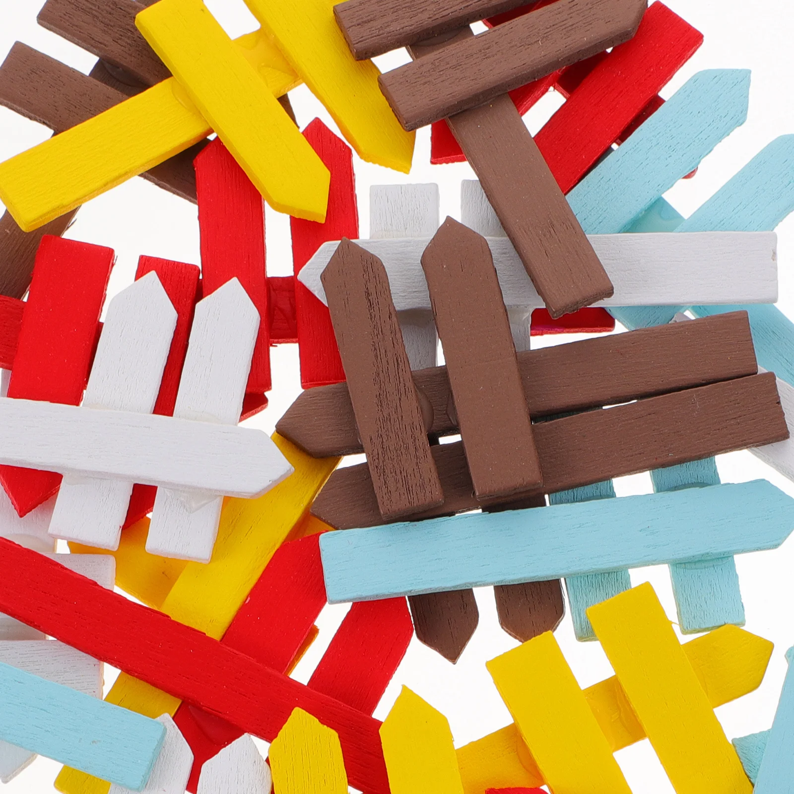 25 قطعة سياج خشبي مصغر ديكور منزل صغير حديقة الزينة أطفال الأطفال يلعبون لعبة صغيرة