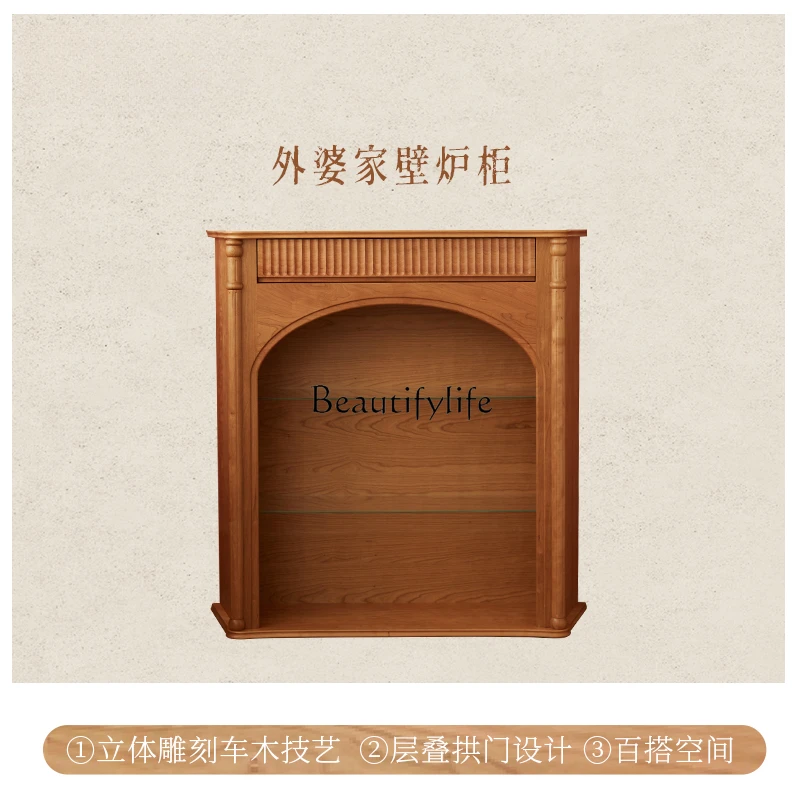 Nordic Solid Wood Sideboard Small Apartment Restaurant Storage Japanese Cherrywood Storage Cabinet