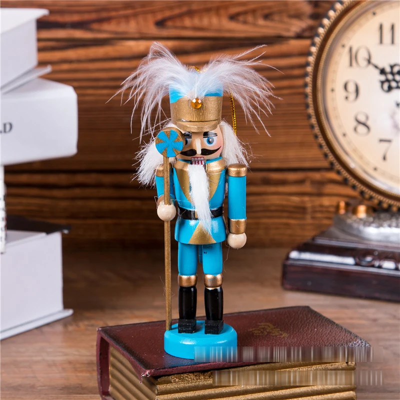 New 12cm Candy Colors Classic Nutcracker Puppet Pendant Five-Piece Christmas Gift Humanoid Toy Ht134