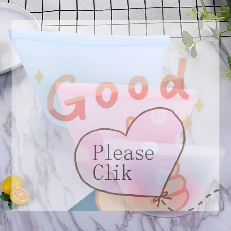 【HG】1Pcs Airtight Leakproof Food Grade Freezer Bag Reusable Silicone Storage Bags For Meat Veggie Marinating & Lunch