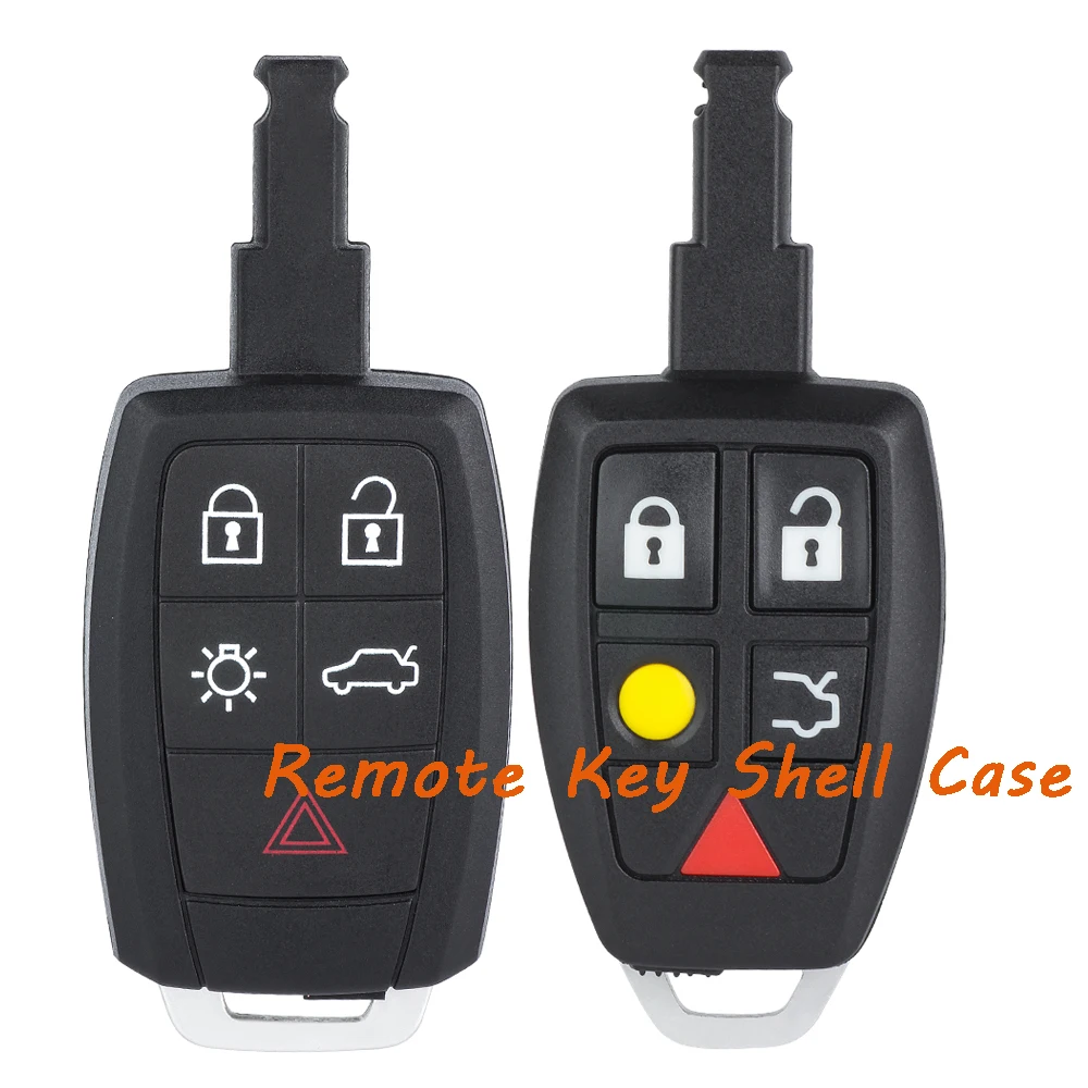 

KEYECU Remote Key Shell Case Fob Cover for Volvo C30 C70 S40 V50 XC90 V70 S60 V40 for KR55WK49259 LTQV0315TX 5 Button