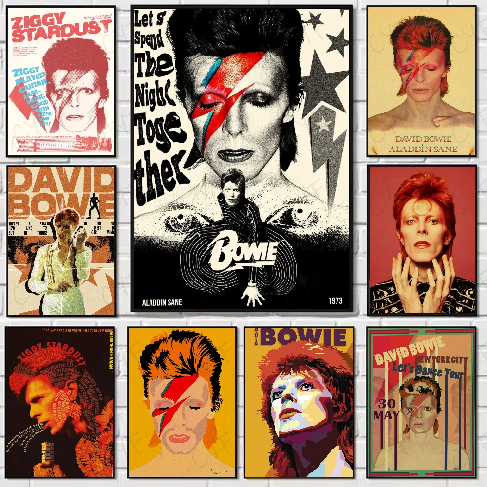 Póster Vintage de cantante d-david Bowie, arte de pared de alta calidad para el hogar, oficina, dormitorio, sala de estar, pasillo, Bar, Idea de regalo perfecta