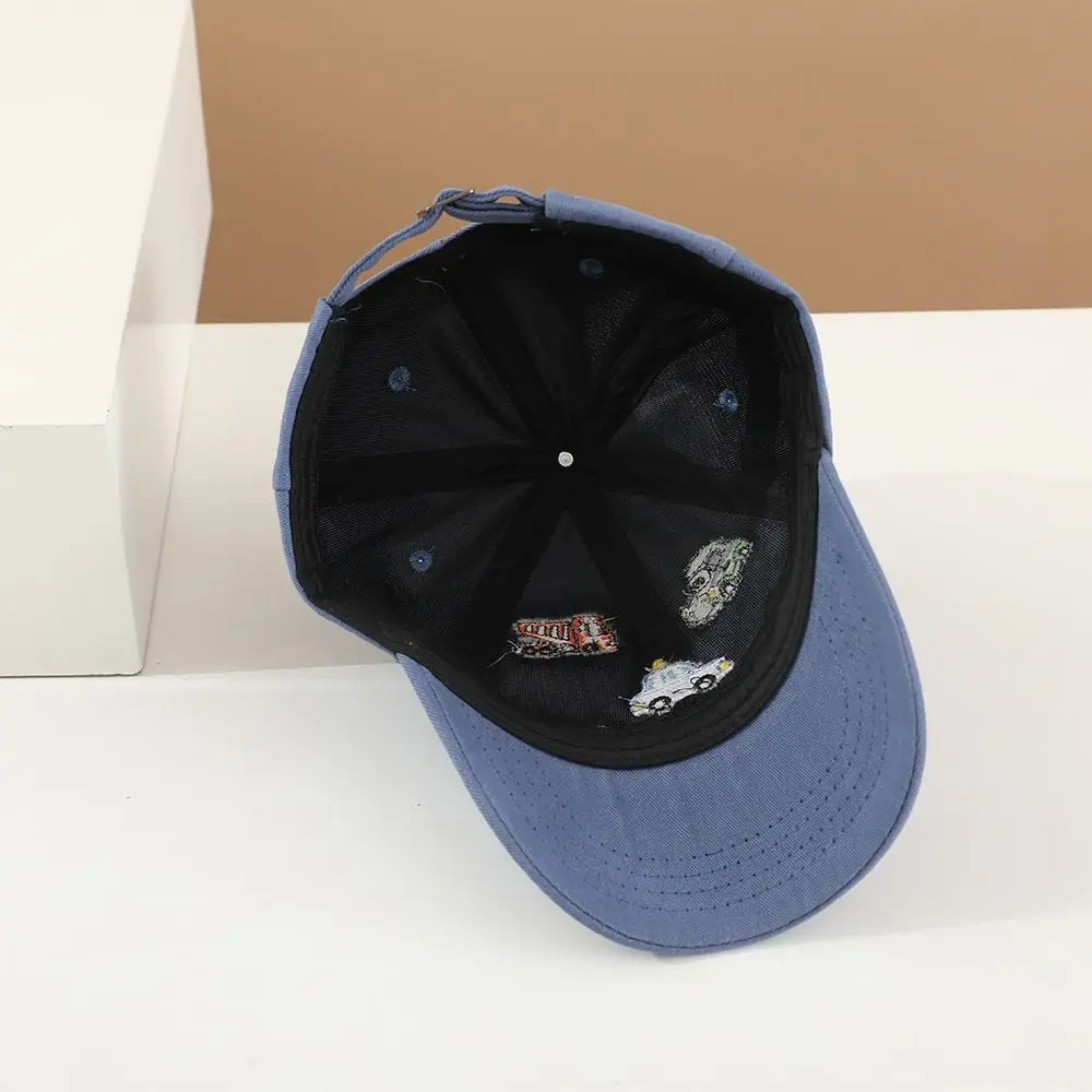 Gorra de béisbol bordada con diseño de coche pequeño y bonito, gorra con visera para bebé, gorra de camionero para niños, primavera y otoño