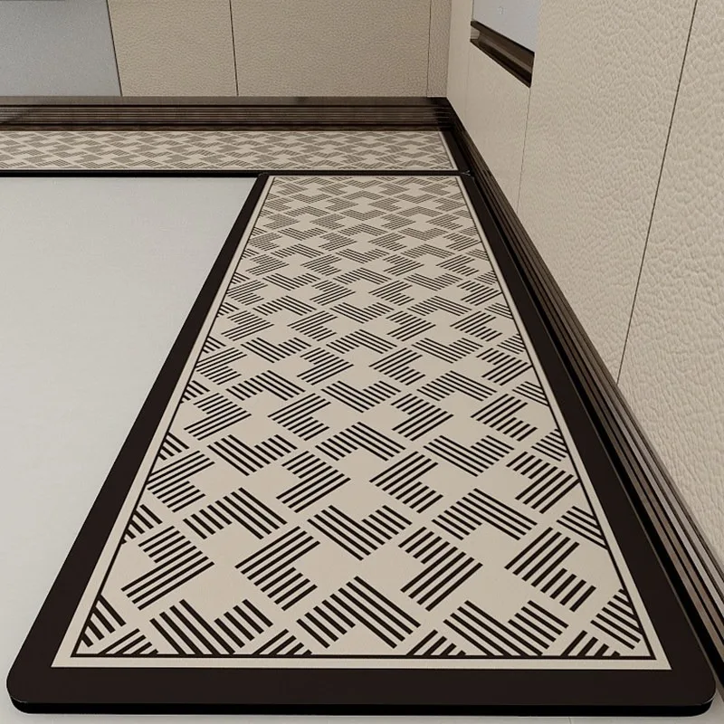 Kitchen Floor Mat Fashion Striped Long Strip Runner Rugs Anti-slip Waterproof Oil-proof Easy Clean Carpet 주방매트 Коврик Для Кухни