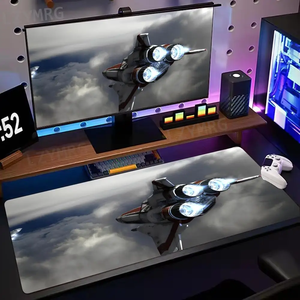 Attack Aircraft Mouse Pad Large Rubber Base Anti-slip PC Desk Accessories Mousepad for Offices and Gamer Keyboard Mats Decor Mat