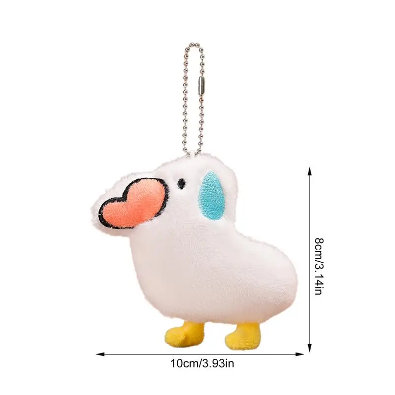 Anime Plush Keychain Cute Squeaking Duck Plush Pendants Hangable Soft Kids Toys Multifunctional Portable Bag Pendants For Bags