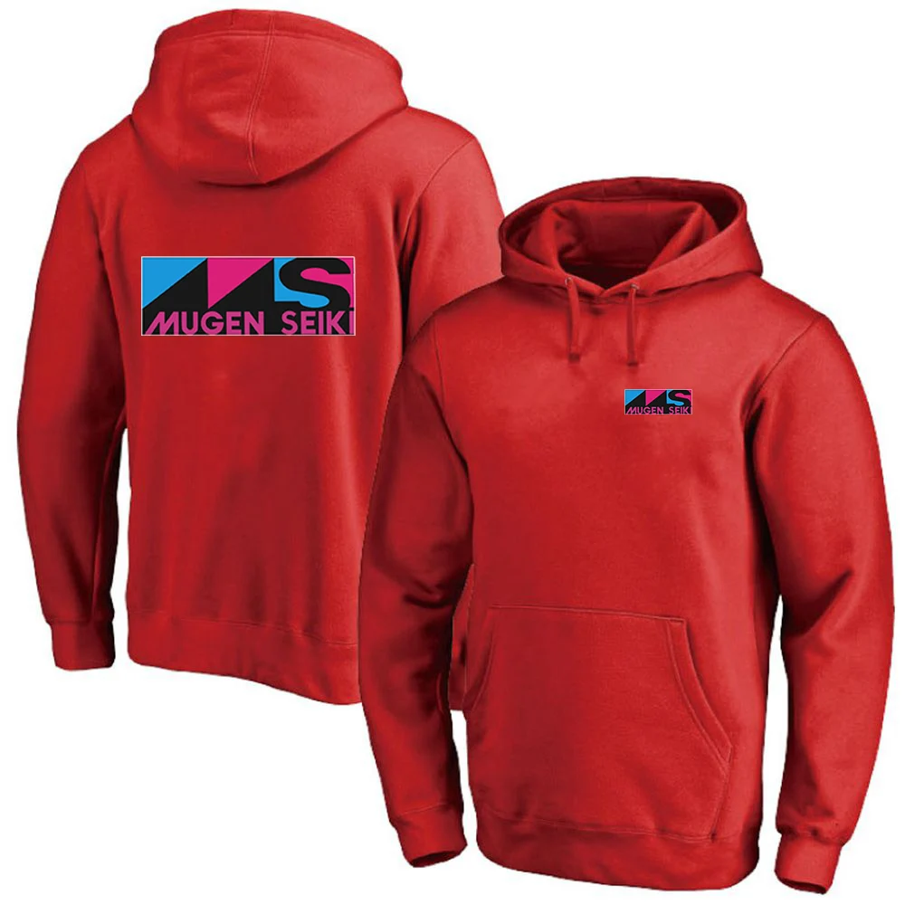 2024 New Men Mugen Seiki Printing Spring and Autumn Cotton Solid Color Pullover Hoodies Simplicity Comfortable Tops