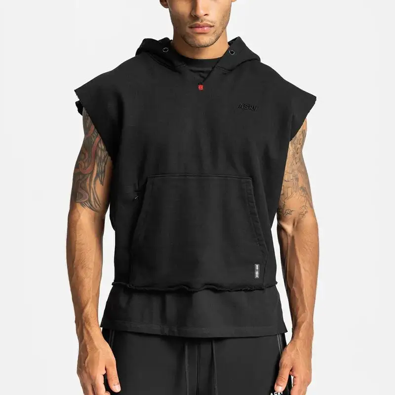 Tank Top Casual Hoodies New In Sweatshirts Fashion Men\'s Clothing Oversized Hooded Shirt Pullovers Gym T-Shirts for Man Hoodie