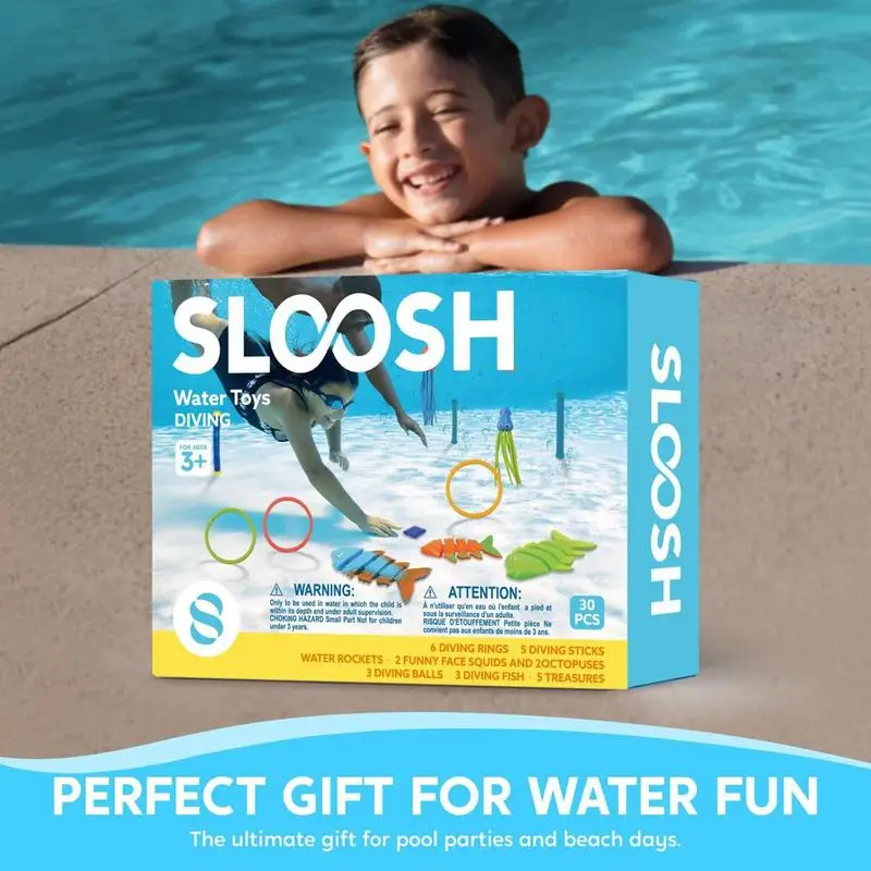 Diving Toys Toddler Swimming Game Set Multiplayer Colorful Diving Toy Set For Backyard Family Fun Poolside Swim Lessons