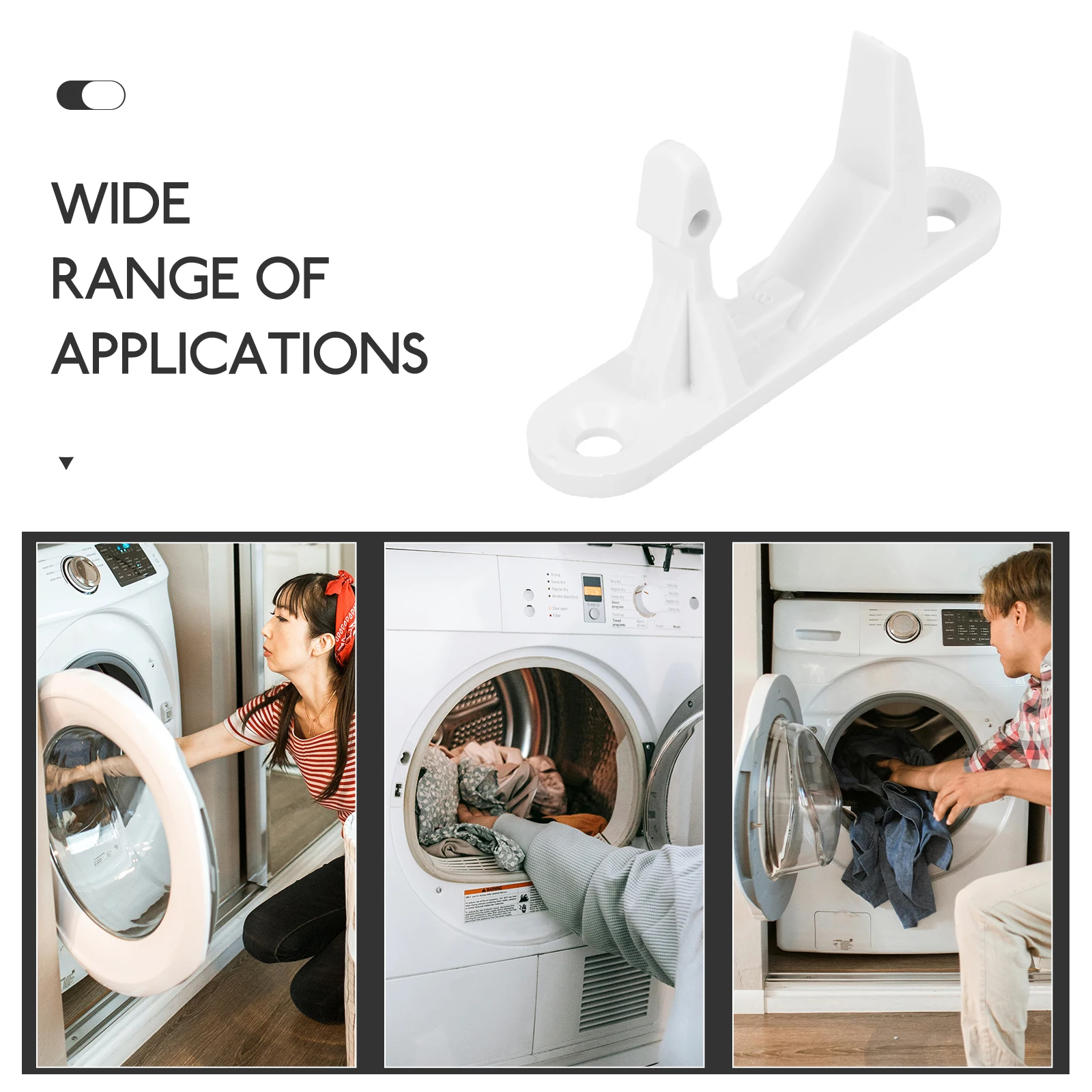 

4pcs Washing Machine Door Buckle Plastic Strikers Easy Installation Replacement Parts Washer Accessories
