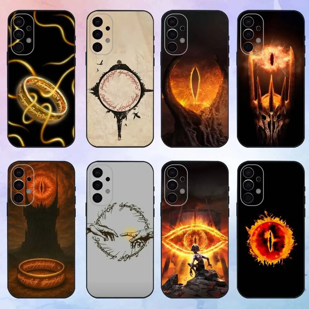 L- Lord R-Rings Capa de telefone para Samsung S25, S24, S21, S22, S23, S30, Ultra, S20, Plus, Fe, Lite, Note, 10,9,5G Capa preta
