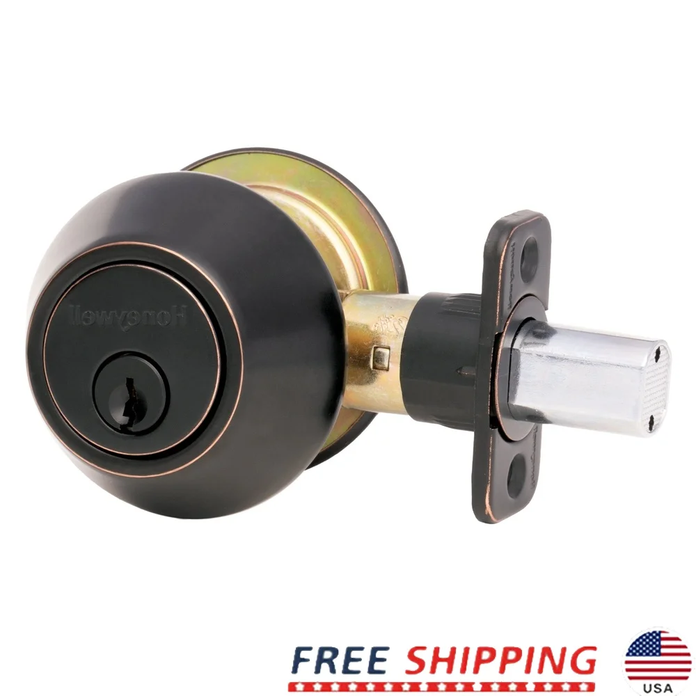 

6 Pack Door Deadbolt Lock Grade-3 Security Adjustable Latch Mounting Hardware Installation Kit Two Keys Reliable Home Protection