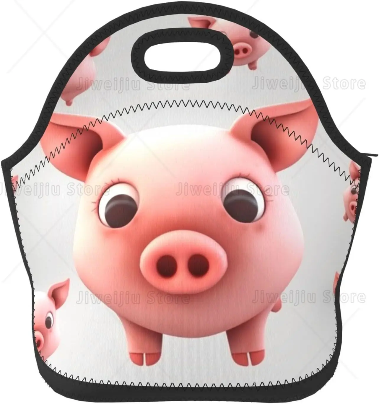 

Сумка для обеда с улыбающимися животными для женщин, изолированные сумки-тоут, многоразовая коробка для завтрака для мужчин, герметичный контейнер-холодильник, сумки для приготовления еды