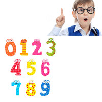 10pc Magnetic Wooden Refrigerator Sticker With 1-10 Digital Baby Recognition Wall Sticker Colored Digital Wall Sticker Children