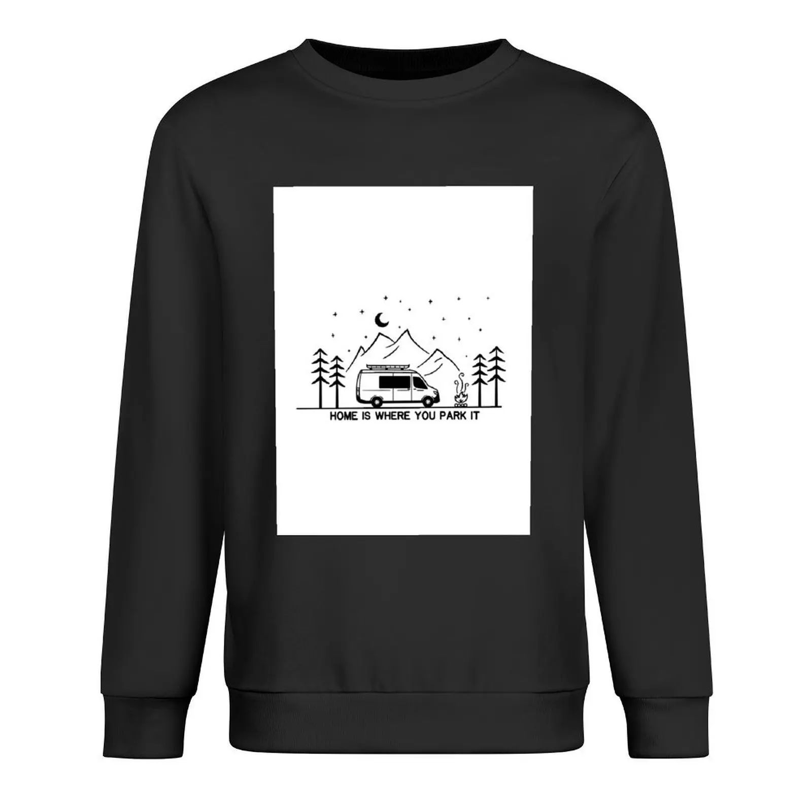 

Home is Where You Park It Vanlife Campervan Camping Outdoors RV Pullover japanese style fashion men korean style clothes hoody