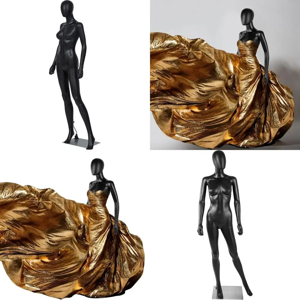 

Full Body Male Mannequin, 70 Tall, Black, for Display Purposes