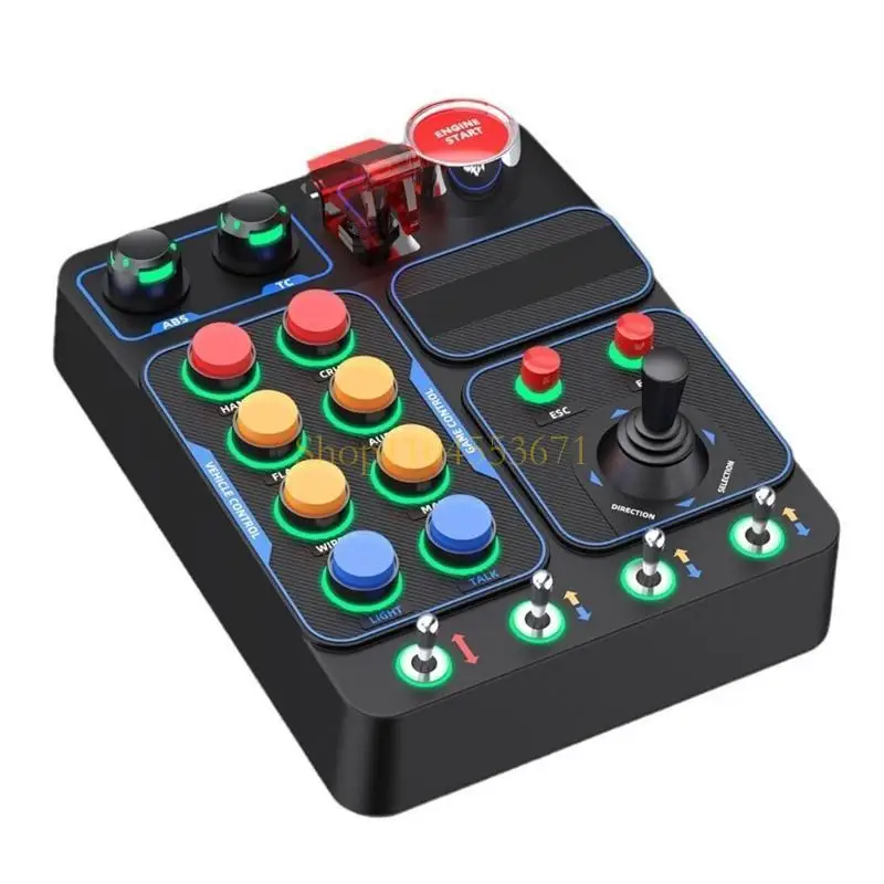 Best Seller Multiple Light Effect Racing Simulators Consoles Caixa controle para jogabilidade imersiva