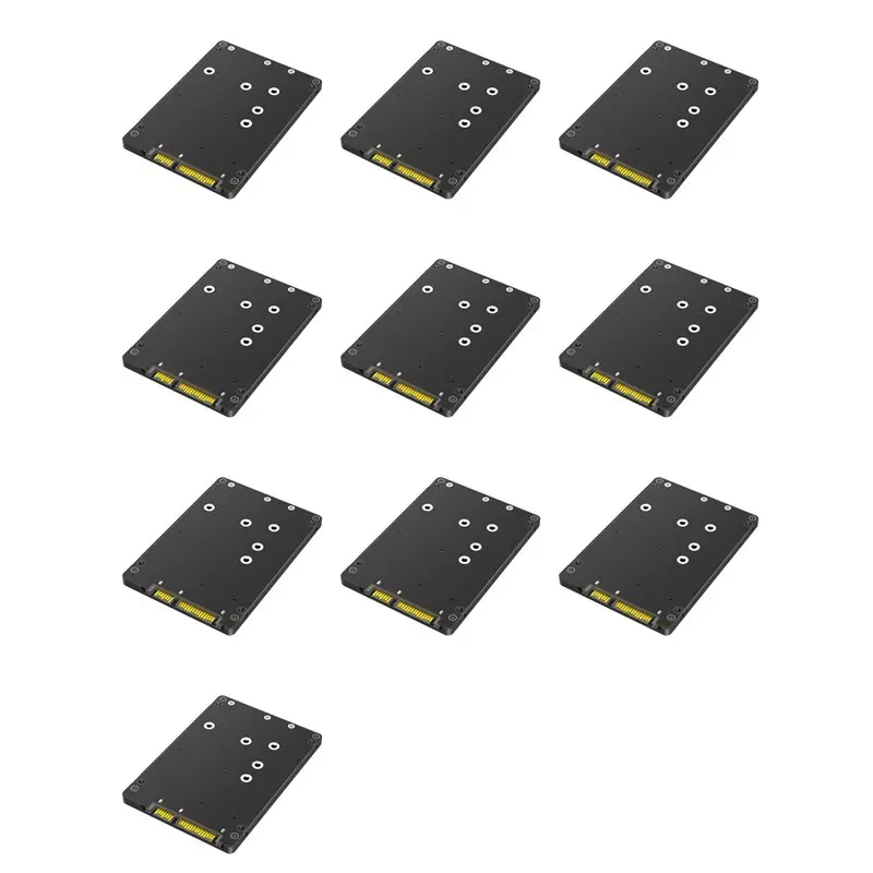 Ingenious-10X 2 In 1 Combine M.2 NGFF Key B & MSATA SSD To 2.5 SATA3 Adapter With Plastic Enclosure SSD Case Box