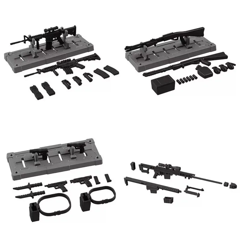 1/12 Scale Japanese Miniature Arms Library Model Mini Gun M4 Toy Bracket for 6in Soldier Action Figure Body Scene Accessory