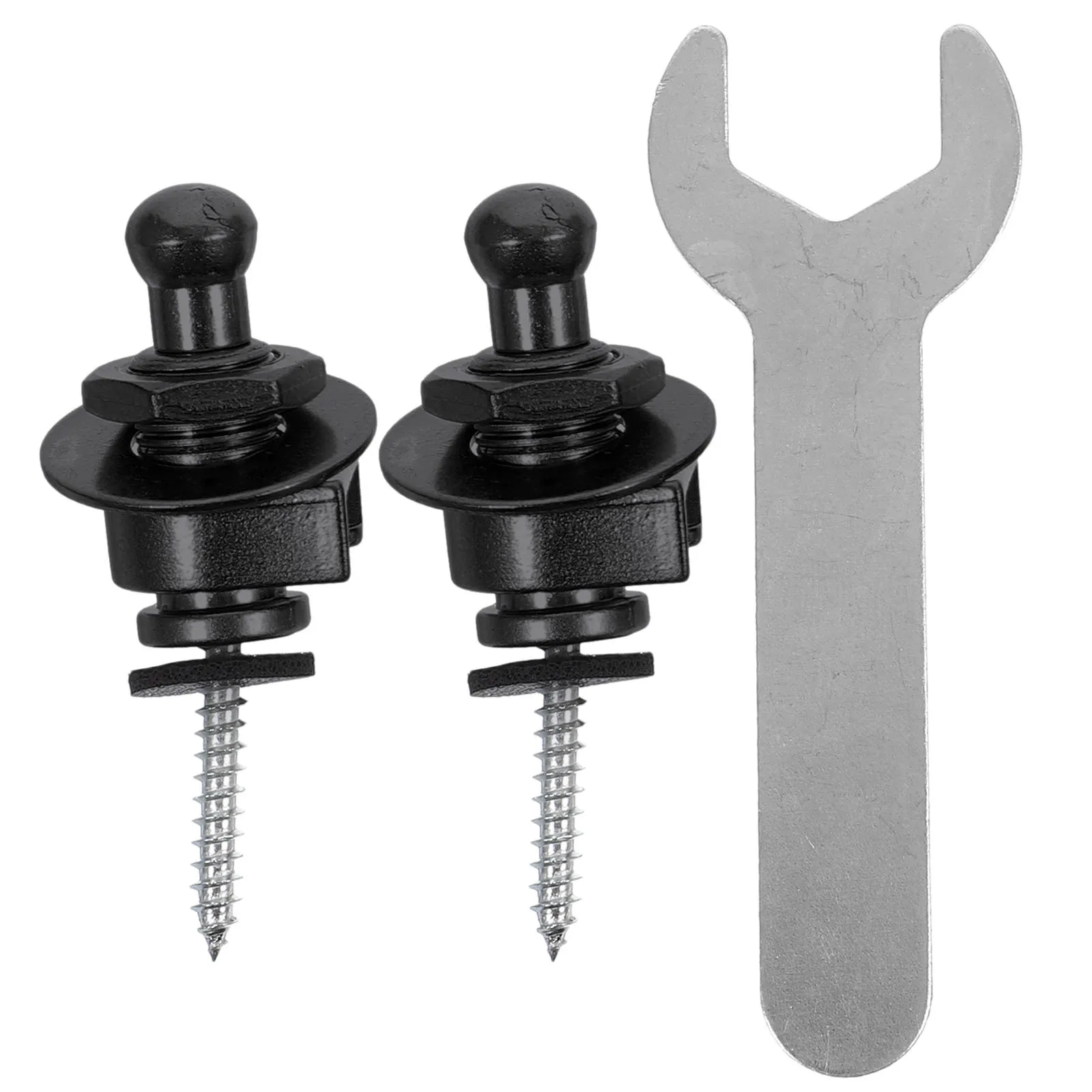 

2Pcs Guitar Strap Locks Metal Strap Buttons for Electric Acoustic Guitar Bass Ukulele No Modification Needed Wrench Included
