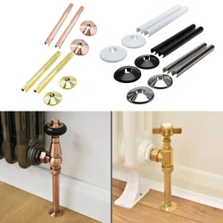 4pcs Pipes Radiator Pipe Covers Sleeve 15mm Collars Cut Shower Faucet Angle Valve Pipe Decorative Cover For Bathroom Chrome