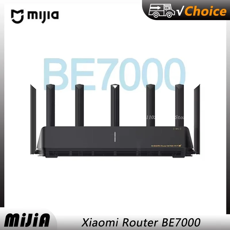 Nuevo Router MIJIA BE7000 Mi Router 7000 1GB Mesh PPPoE Repetidor WiFi Tribanda Amplificador de Señal IPTV Módem con 4 Puertos Ethernet de 2.5G