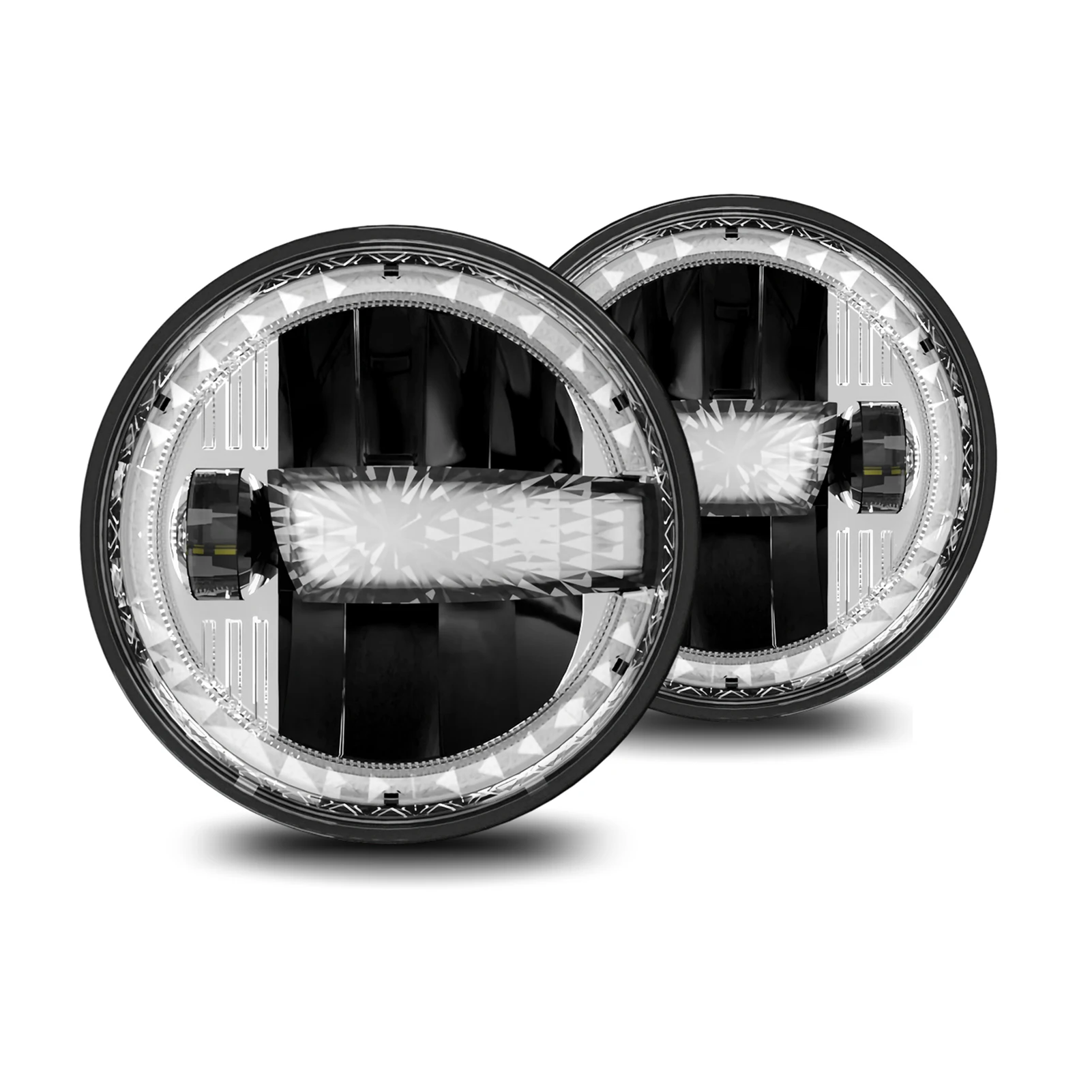 

7 Inch Car LED Headlights with High/ Low Beam DRL Turn Signal Light 6000K/3000K 300W Waterproof Round Headlights LED Headlight