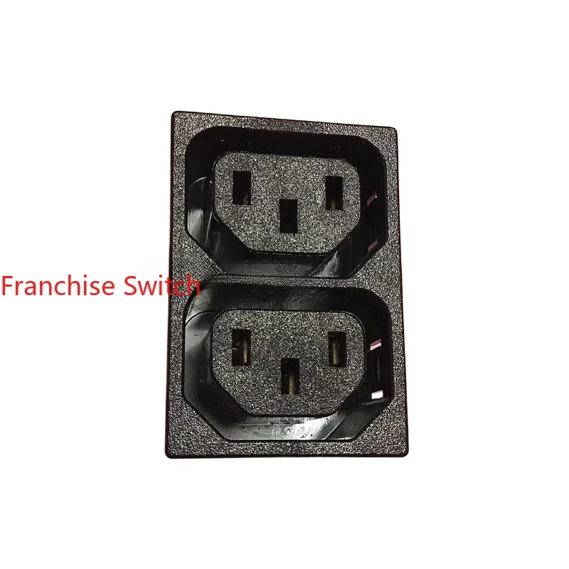

10PCS RICHBAY AC socket power dual combination female seat hole R-302G2 original