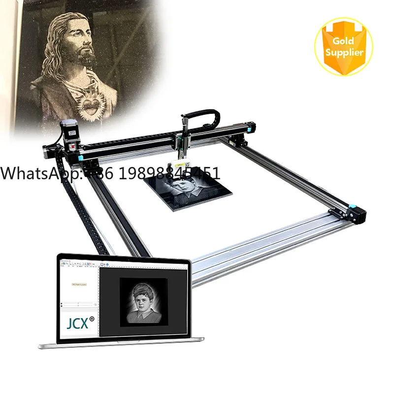 China tomada de fábrica pedra impacto máquina gravura máquina gravura mármore granito vidro lápide retrato texto