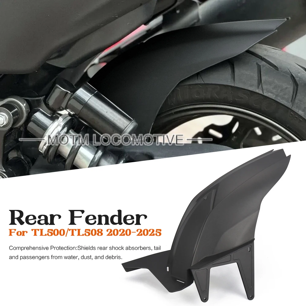 

FORL500/TL508 Modified Motorcycle Rear Fender, Extended and Widened Waterproof and Splash-Proof Rear Fender, Suitable for 2020,